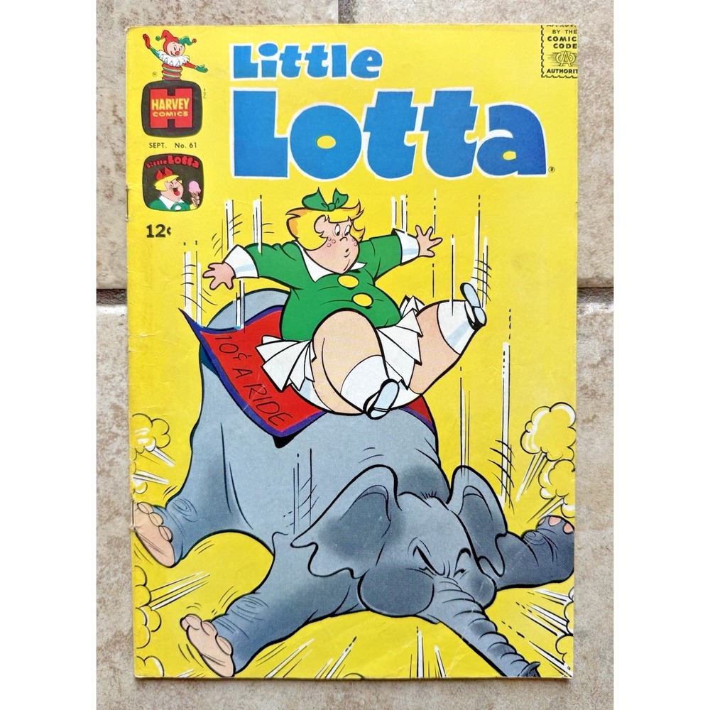 Harvey LITTLE LOTTA #61 (1965) Lotta Plump, Tootsie the Elephant VGC+